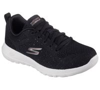Sneaker SKECHERS "GO WALK JOY-VIOLET", Damen, Gr. 37, rosa (schwarz, roségoldfarben), Textil, meliert, sportlich, Schuhe, Trainingsschuh, Schnürschuh mit Goga Mat Technologie (64546723-37) schwarz, ro