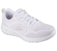 Sneaker SKECHERS "GO WALK JOY-VIOLET", Damen, Gr. 43, rosa (weiß, roségoldfarben), Textil, meliert, Schuhe Sneaker, Trainingsschuh, Schnürschuh mit Goga Mat Technologie (54036652-43) weiß, roségoldfar