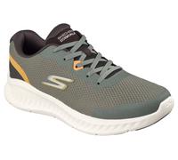 Sneaker SKECHERS "GO WALK NOW-VILIGENT", Herren, Gr. 41, grün (oliv, braun), Textil, Schuhe Sneaker, Schnürschuh, Halbschuh, Freizeitsneaker mit verstärkter Kappe (77026649-41) oliv, braun