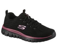 Sneaker SKECHERS "Graceful - Get Connected", Damen, Gr. 35, schwarz (schwarz mauve), Textil, Schuhe Sneaker, Freizeitschuh, Halbschuh, Schnürschuh für die Maschinenwäsche geeignet (18408837-35) schwar