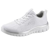 Sneaker SKECHERS "Graceful - Get Connected", Damen, Gr. 37, weiß, Textil, Schuhe Sneaker, Freizeitschuh, Halbschuh, Schnürschuh für die Maschinenwäsche geeignet, Topseller (72587638-37) weiß
