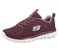 Sneaker SKECHERS "Graceful - Get Connected", Damen, Gr. 38, rot (bordeaux), Textil, Schuhe Sneaker, Freizeitschuh, Halbschuh, Schnürschuh für die Maschinenwäsche geeignet, Topseller (47136547-38) bord