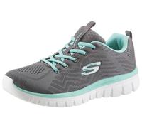 Sneaker SKECHERS "Graceful - Get Connected", Damen, Gr. 40, grau (grau, mint), Textil, Schuhe Sneaker, Freizeitschuh, Halbschuh, Schnürschuh für die Maschinenwäsche geeignet (43927327-40) grau, mint