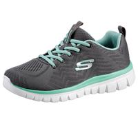 Sneaker SKECHERS "GRACEFUL - GET CONNECTED" Gr. 40, grau (grau, mint) Damen Schuhe Sneaker in Schuhweite G (weit), Freizeitschuh, Halbschuh, Schnürschuh (30265966-40)