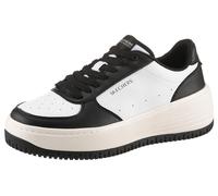 Sneaker SKECHERS "GRAND 92-STEADY WINNING", Damen, Gr. 41, schwarz-weiß (weiß, schwarz), Lederimitat, kontrastfarbene Details, Schuhe Sneaker, Retro Sneaker, Plateausneaker mit markanter Laufsohle (84