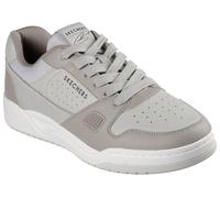 Sneaker SKECHERS "Harry Kane - Off Pitch Collection: Koopa - Harry Kane Court", Herren, Gr. 42, grau, Leder, Schuhe Sneaker, Retro Sneaker signiert vom weltbekannten Fußballstar Harry Kane (63991809-4