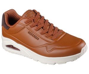 Sneaker SKECHERS "Harry Kane - Off Pitch Collection: Uno - Harry Kane Air", Herren, Gr. 42, braun, Lederimitat, Textil, Schuhe Sneaker, Schnürschuh signiert vom weltbekannten Fußballstar Harry Kane (4