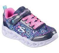 Sneaker SKECHERS "HEART LIGHTS", Damen, Gr. 32, bunt (navy, multi), Synthetik, Textil, Glitzer, kontrastfarbene Details, Schuhe Sneaker, Blinkschuh mit Herz-Laufsohle, Größenschablone zum Download (51