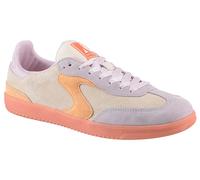 Sneaker SKECHERS "HOTSHOT - FOR THE WIN", Damen, Gr. 35, lila (natur, fliederfarben), Veloursleder, kontrastfarbene Details, Schuhe Sneaker, Retro Sneaker, Freizeitsneaker, Halbschuh, Schnürschuh im R