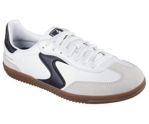 Sneaker SKECHERS "HOTSHOT-KICKOFF", Damen, Gr. 36, schwarz-weiß (weiß, schwarz), Lederimitat, Veloursleder, Schuhe Sneaker, Retro Sneaker, Schnürschuh mit Textilinnenausstattung (90074051-36) weiß, sc