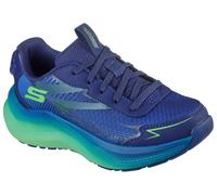 Sneaker SKECHERS "MAX CUSHIONING ASCENDER", Jungen, Gr. 34, blau (navy, limette), Lederimitat, Mesh, kontrastfarbene Details, Schuhe Sneaker, Trainingsschuh mit dämpfender Laufsohle, Größenschablone z
