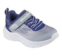 Skechers Microspec Advance Sneaker, Navy, Gray, & White Textile/Navy Synthetic, 24 EU