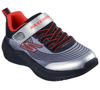 Sneaker SKECHERS "MICROSPEC ADVANCE", Kinder, Gr. 33, silber (schwarz, silberfarben), Lederimitat, Textil, sportlich, Schuhe (34228712-33) schwarz, silberfarben
