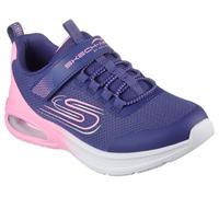 Sneaker SKECHERS "MICROSPEC MAX ADVANCE", Damen, Gr. 33, bunt (lila, rosa), Lederimitat, Textil, kontrastfarbene Details, Schuhe Sneaker, Slip-OnSneaker, Klettverschluss,S-Logo, Größenschablone zum Do