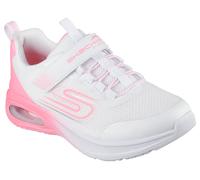 Sneaker SKECHERS "MICROSPEC MAX ADVANCE", Mädchen, Gr. 28, rosa (weiß, rosa), Lederimitat, Textil, kontrastfarbene Details, Schuhe Sneaker, Slip-OnSneaker, Klettverschluss,S-Logo, Größenschablone zum