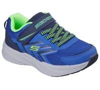 Sneaker SKECHERS "MICROSPEC TREAD", Kinder, Gr. 29, blau (blau, navy), Lederimitat, Textil, kontrastfarbene Details, sportlich, Schuhe, Freizeitschuh mit Klettverschluss, Größenschablone zum Download