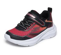 Sneaker SKECHERS "MICROSPEC VELOCITY", Kinder, Gr. 31, blau (schwarz, rot), Lederimitat, Schuhe Sneaker, Klettschuh, Schlupfschuh, Grössenschablone zum Download (48231826-31) schwarz, rot