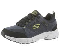 Sneaker SKECHERS "Oak Canyon", Herren, Gr. 41, blau (navy schwarz), Leder, Textil, Schuhe Modernsneaker Sneaker low, mit Memory Foam-Ausstattung, Freizeitschuh, Halbschuh, Schnürschuh (96099224-41) na