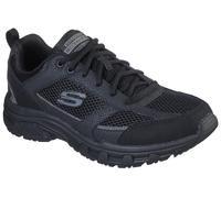Sneaker SKECHERS "OAK CANYON-VERKETTA", Herren, Gr. 40, schwarz, Leder, Lederimitat, Textil, Schuhe Sneaker, mit Relaxed Fit-Ausstattung, Freizeitschuh, Halbschuh, Schnürschuh (91763364-40) schwarz