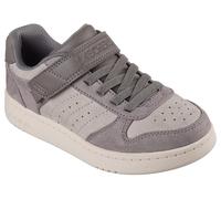 Sneaker SKECHERS "QUICK STREET", Mädchen, Gr. 34, taupe, Lederimitat, Textil, Schuhe Sneaker, Retro Sneaker mit Klettverschluss, Größenschablone zum Download (43309006-34) taupe