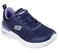 Sneaker SKECHERS "SKECH-AIR DYNAMIGHT 2.0-NEW HEIGHTS", Damen, Gr. 38, blau (navy), Lederimitat, Textil, Schuhe Sneaker, Schnürschuh, Fitnessschuh, Halbschuh, Freizeitsch mit Memory Foam (47054718-38)