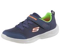 Sneaker SKECHERS "SKECH-STEPZ 2.0", Damen, Gr. 28, bunt (navy, apfelgrün), Lederimitat, Textil, Schuhe Sneaker, zum Schlupfen, Freizeitschuh,, Größenschablone zum Download (42143032-28) navy, apfelgrü