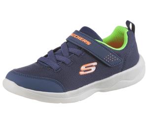 Sneaker SKECHERS "SKECH-STEPZ 2.0", Mädchen, Gr. 27, bunt (navy, apfelgrün), Lederimitat, Textil, Schuhe Sneaker, zum Schlupfen, Freizeitschuh,, Größenschablone zum Download (42143032-27) navy, apfelg