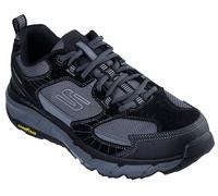 Sneaker SKECHERS "SKECHERS D'LUX PRO", Damen, Gr. 41, schwarz (schwarz, grau), Leder, Schuhe Sneaker, Schnürschuh mit rutschhemmender Goodyear Laufsohle (11348565-41) schwarz, grau