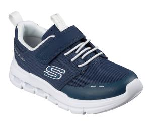 Sneaker SKECHERS "SKECHERS GLIDE-STEP FLOW", Jungen, Gr. 27, navy, Synthetik, Textil, Mesh, unifarben mit Farbeinsatz, Schuhe Sneaker, Grössenschablone zum Download, Topseller (65303308-27)