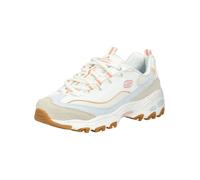 Skechers Damen D'lites Sneaker Sneakers, Natural Leather/Mesh/Multi Trim, 56 EU