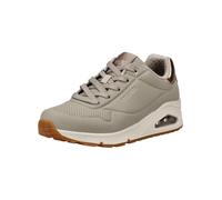 Skechers Damen UNO Golden Air Sneaker, Taupe Durabuck/Silver Trim, 36 EU