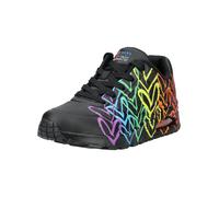 Sneaker SKECHERS "Skechers Sneaker Lederimitat", Damen, Gr. 39, schwarz multi, Lederimitat, Schuhe Sneaker (67960319-39) schwarz multi