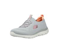 Skechers Damen Turnschuhe Summits Top Player Grau gestrickt, Rosa & Korallenbesatz, 40 EU