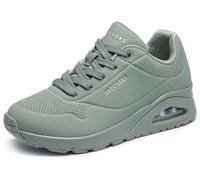 Skechers Damen Sneaker UNO-Stand on Air Synthetikleder Salbei Größe 37 EU