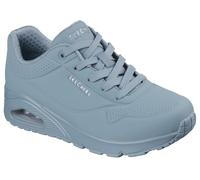 Sneaker SKECHERS "Street Uno - Stand on Air", Damen, Gr. 42, blaugrau, Lederimitat, unifarben, Schuhe Sneaker, Freizeitschuh, Halbschuh, Schnürschuh mit Memory Foam (10347660-42)