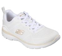 Sneaker SKECHERS "SUMMITS", Damen, Gr. 39, weiß (weiß, natur), Textil, Schuhe Sneaker, Schnürschuh, Freizeitschuh, Halbschuh mit Memory Foam (23550435-39) weiß, natur