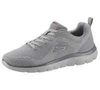 Sneaker SKECHERS "SUMMITS", Herren, Gr. 45, grau (hellgrau), Textil, Schuhe Sneaker, mit gepolstertem Schaftrand, Freizeitschuh, Halbschuh, Schnürschuh (40437039-45)