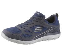 Sneaker SKECHERS "Summits-South Rim", Herren, Gr. 46, blau, Leder, Textil, Schuhe Sneaker, Freizeitschuh, Halbschuh, Schnürschuh im modernen Materialmix (41661421-46) blau
