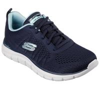 Sneaker SKECHERS "TRACK-NEW STAPLE", Damen, Gr. 36, blau (navy, blau), Textil, Schuhe Sneaker, Freizeitschuh in veganer Verarbeitung (63487667-36) navy, blau
