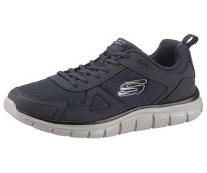 Sneaker SKECHERS "Track-Scloric", Herren, Gr. 42, blau (navy), Leder, Textil, Schuhe Sneaker, Freizeitschuh, Halbschuh, Schnürschuh mit Skechers Memory Foam, Topseller (73387948-42)