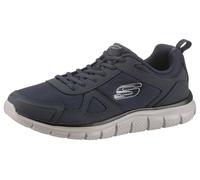Sneaker SKECHERS "Track-Scloric", Herren, Gr. 48,5, blau (navy), Leder, Textil, Schuhe Sneaker, Freizeitschuh, Halbschuh, Schnürschuh mit Skechers Memory Foam (73387948-48,5) navy