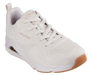 Sneaker SKECHERS "TRES-AIR UNO", Herren, Gr. 47,5, Textil, weiß (sanftes weiß), Lederimitat, Schuhe Sneaker, Freizeitschuh, Halbschuh, Schnürschuh mit Skech-Air-Luftpolsterung (72681852-47,5) sanftes
