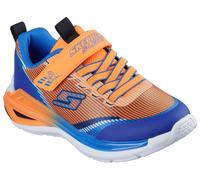 Sneaker SKECHERS "TRI-NAMICS 2.0", Kinder, Gr. 35, orange (orange, blau), Textil, Lederimitat, kontrastfarbene Details, sportlich, Schuhe, Klettschuh mit Gummizug, Größenschablone zum Download (918903
