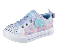 Sneaker SKECHERS "TWINKLE SPARKS", Damen, Gr. 28, bunt (weiß, multi), Lederimitat, Glitzer, kontrastfarbene Details, Schuhe Sneaker, Blink,-Schlupfschuh mit Glitzer+Strass, Größenschablone zum Downloa