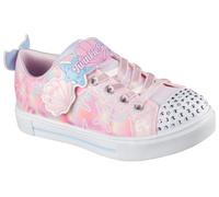 Sneaker SKECHERS "TWINKLE SPARKS", Damen, Gr. 32, bunt (hellrosa, multi), Lederimitat, Glitzer, kontrastfarbene Details, Schuhe Sneaker, Blink,-Schlupfschuh mit Glitzer+Strass, Größenschablone zum Dow