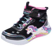 Sneaker SKECHERS "UNICORN CHASER", Mädchen, Gr. 32, schwarz (schwarz, multi), Lederimitat, Textil, Glitzer, kontrastfarbene Details, Schuhe Sneaker, Boots mit Einhorn, Größenschablone zum Download (13