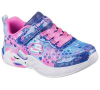 Sneaker SKECHERS "UNICORN DREAMS", Damen, Gr. 35, bunt (navy, multi), Lederimitat, Textil, kontrastfarbene Details, Schuhe Sneaker, Klettschuh mit Einhorn, Größenschablone zum Download (81586420-35) n