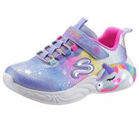 Sneaker SKECHERS "UNICORN DREAMS-", Mädchen, Gr. 33, blau (blau, kombiniert), Synthetik, Textil, Schuhe Sneaker, gepolsterte Innensohle, Freizeitschuh, Größenschablone zum Download (48503755-33) blau,