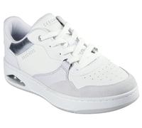 Sneaker SKECHERS "UNO CTL", Damen, Gr. 39, weiß, Lederimitat, Veloursleder, Schuhe Sneaker, Retro Sneaker, Schnürschuh mit Materialmix (89501348-39) weiß