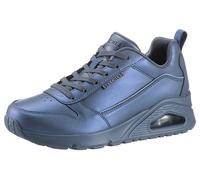 Sneaker SKECHERS "UNO-GALACTIC GAL", Damen, Gr. 38, blau (graublau metallic), Lederimitat, metallic, schimmernd, Schuhe Sneaker, Freizeitschuh, Keilsneaker, Schnürschuh mit Skech Air Ausstattung (9973